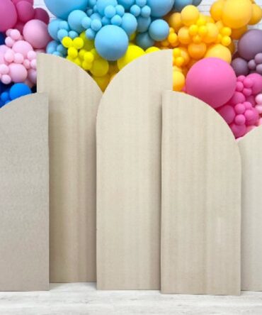 Three piece Arch Wood Backdrop Panels